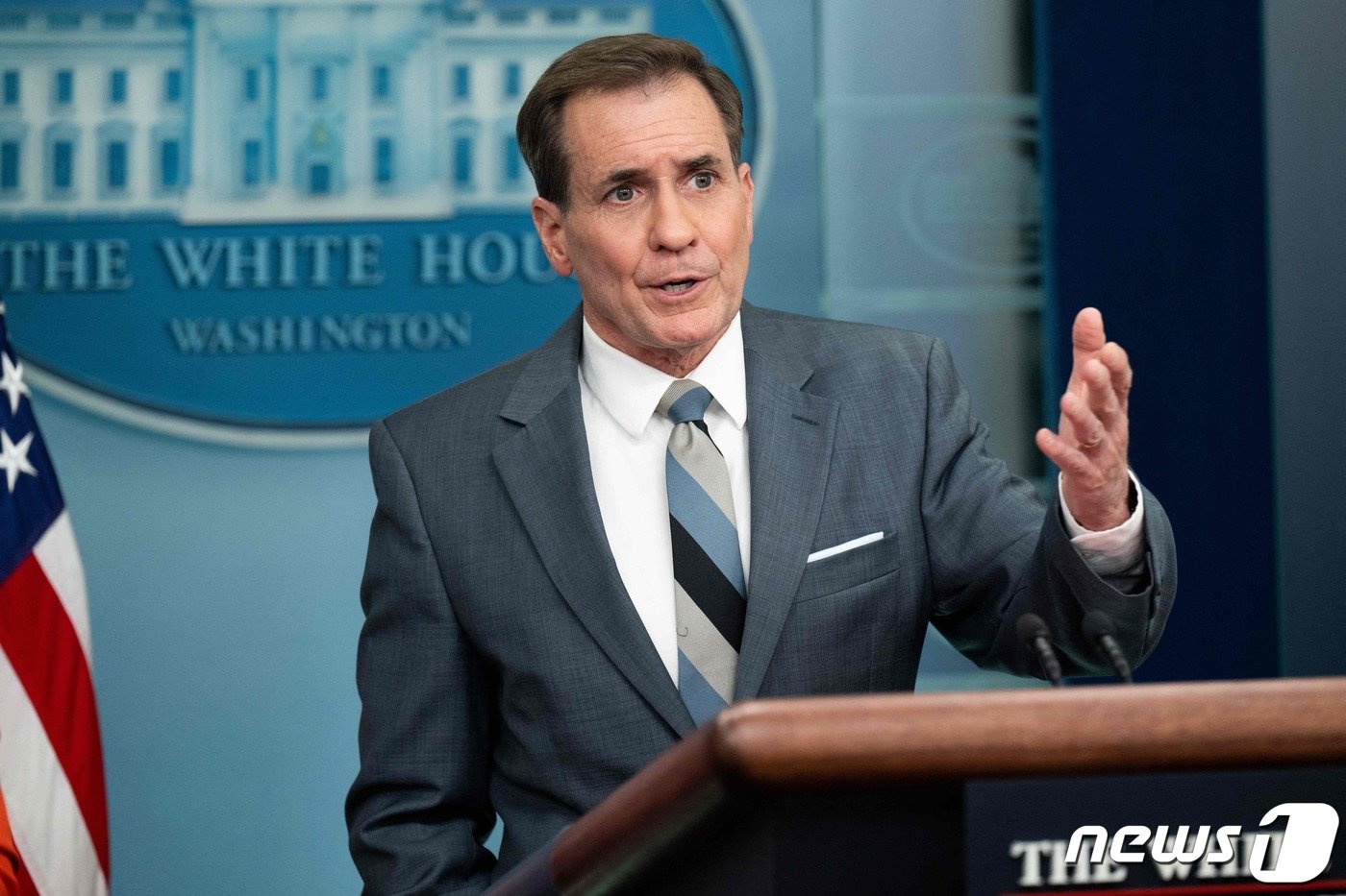 본문 이미지 - 존 커비 백악관 NSC 전략소통 조정관. ⓒ AFP=뉴스1 ⓒ News1 우동명 기자