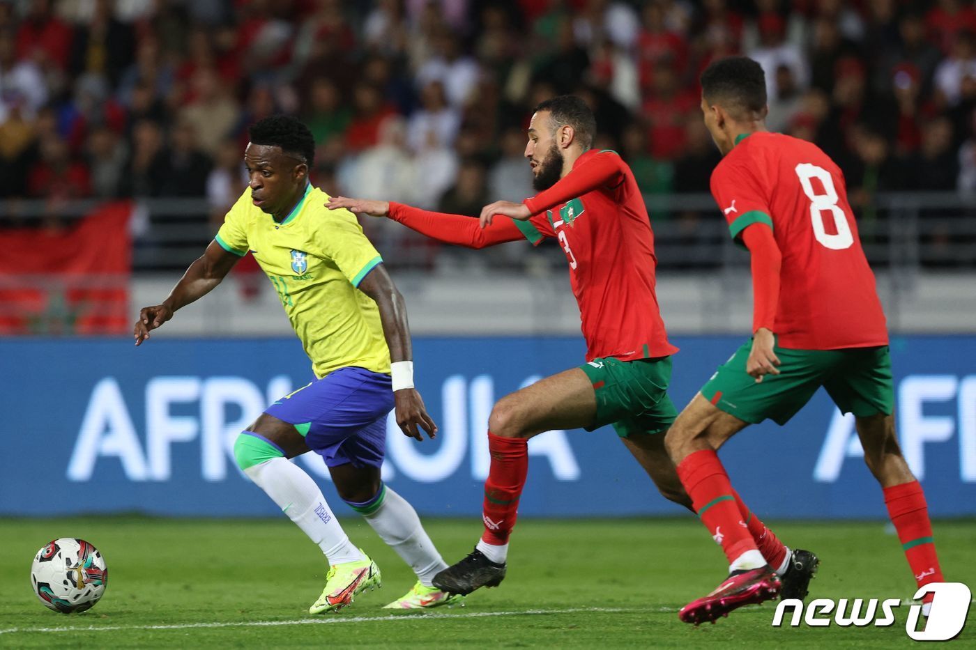 본문 이미지 - 모로코가 안방서 브라질을 제압했다. ⓒ AFP=뉴스1