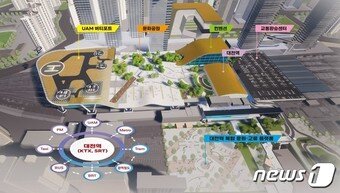 본문 이미지 - 대전역 미래형 환승센터 조감도.(대전시 제공)/뉴스1 
