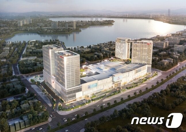 본문 이미지 - 롯데몰 웨스트레이크 하노이 조감도(롯데지주 제공)