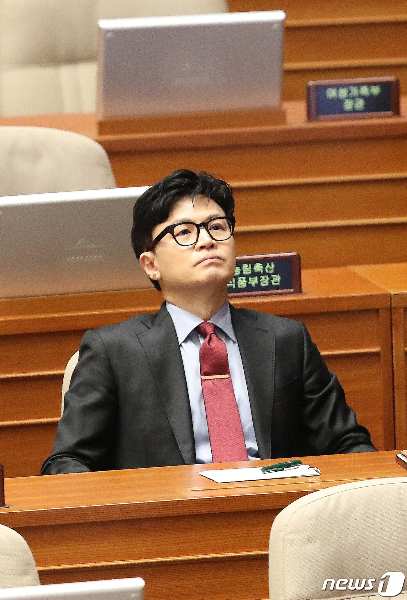 본문 이미지 - 한동훈 법무부 장관이 지난 3월 30일 오후 서울 여의도 국회에서 열린 제404회 국회(임시회) 제2차 본회의에서 국회의원 하영제에 대한 체포동의요청 이유를 설명하기 위해 기다리고 있다. ⓒ News1 임세영 기자