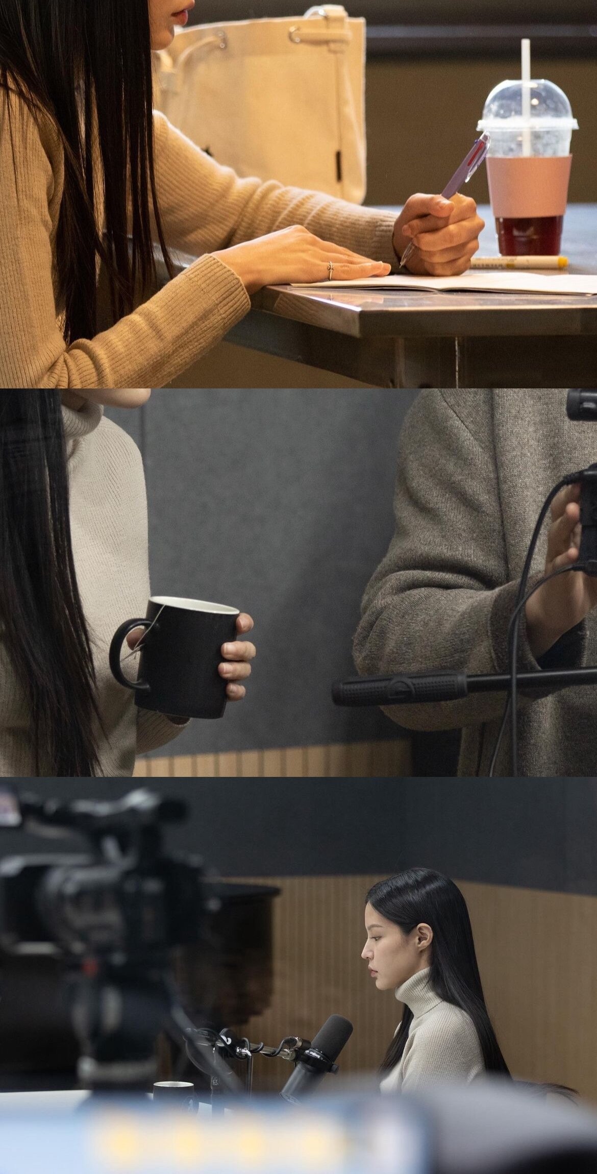 본문 이미지 - 왼손잡이인 조씨가 왼손으로 펜과 컵을 들고 있는 모습. (인스타그램)