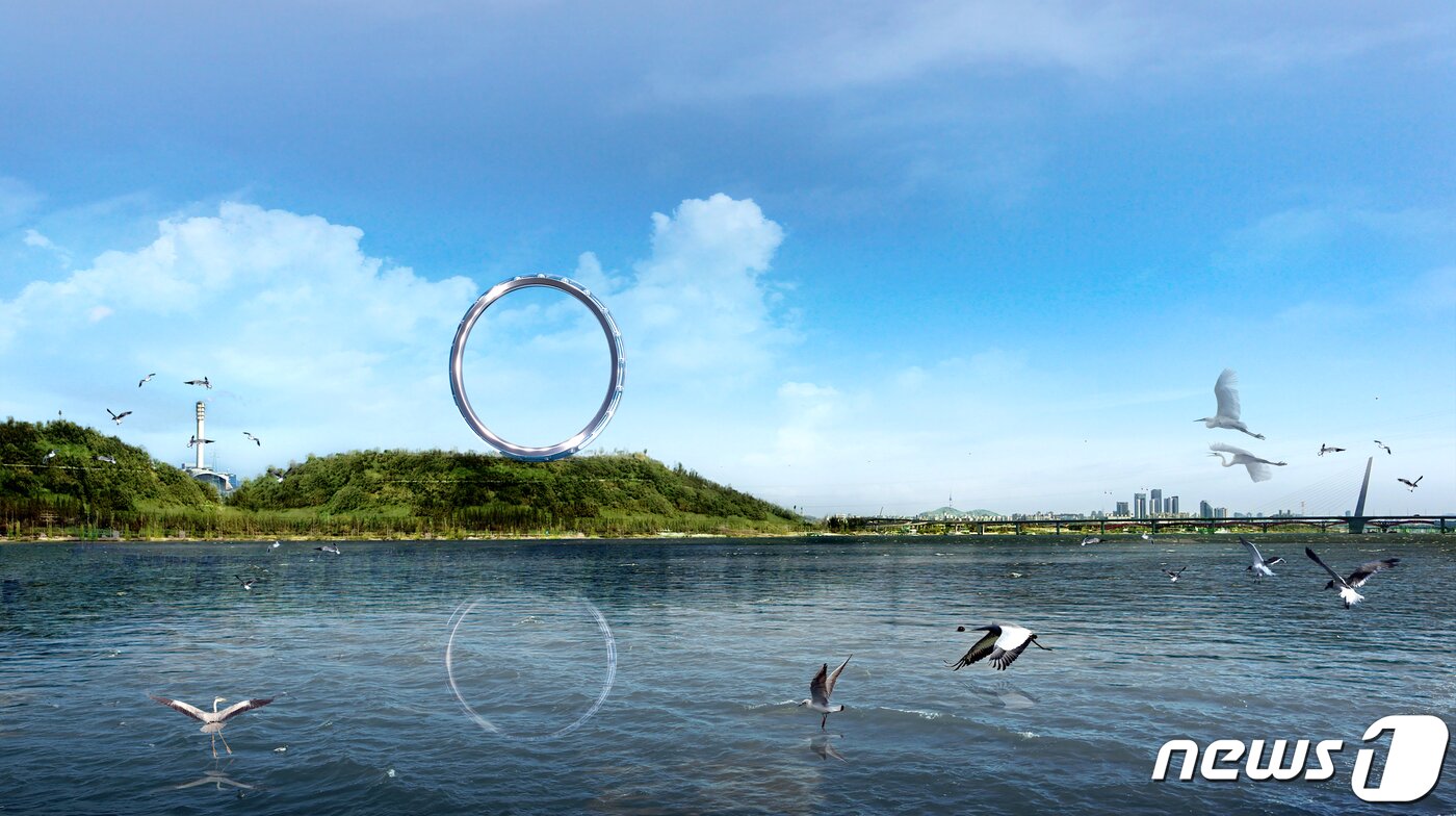 본문 이미지 - 마포구 상암동 하늘공원에 조성될 세계 최대규모의 서울형 대관람차 '서울링'. (서울시 제공) 