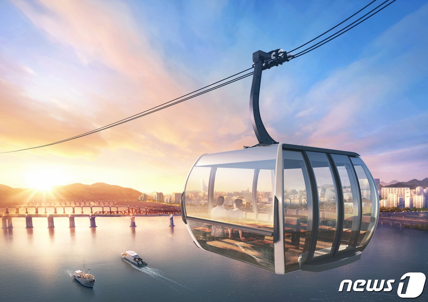 본문 이미지 -  '그레이트 한강 프로젝트'로 새롭게 들어설 곤돌라.  (서울시 제공)  