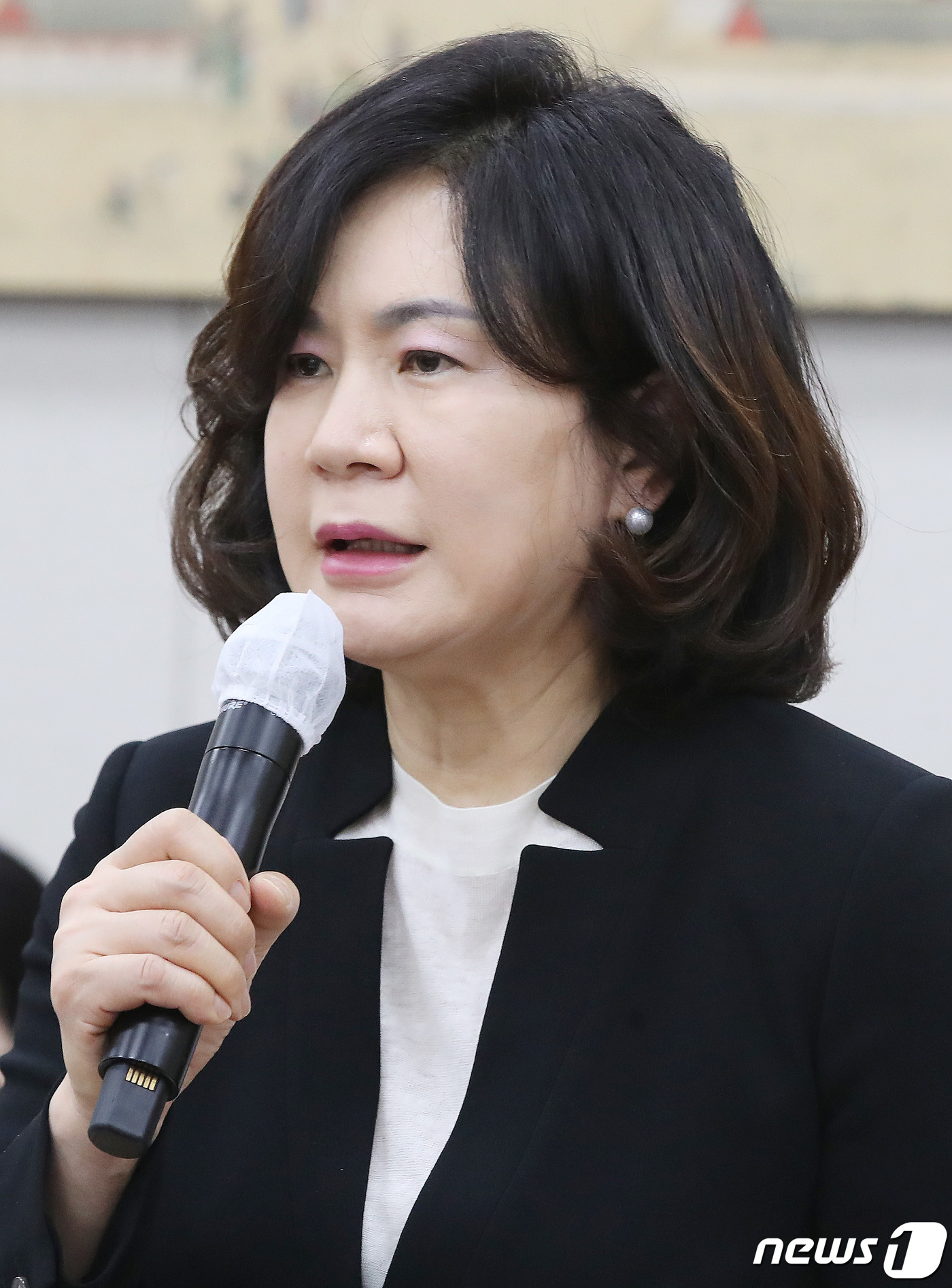 (서울=뉴스1) 임세영 기자 = 고은정 반포고등학교 교장이 14일 오후 서울 여의도 국회 교육위원회에서 열린 정순신 자녀 학교폭력 진상조사 및 학교폭력 대책 수립을 위한 청문회에서 …