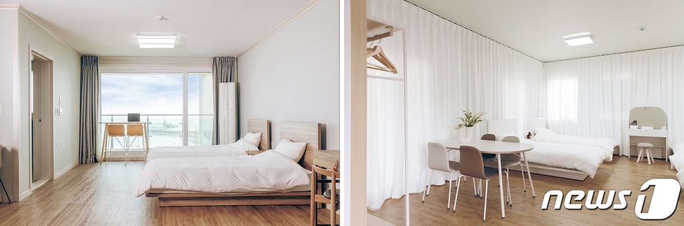 본문 이미지 - 워케이션 스테이와 워케이션 가든 숙소(퍼시스 제공) 