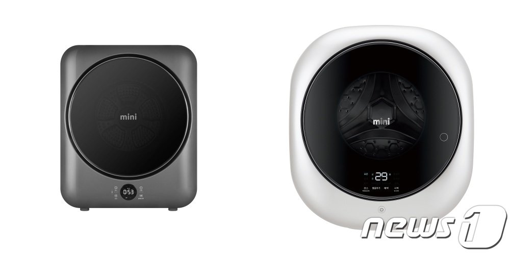 본문 이미지 - 왼쪽부터 위니아 NEW 미니 건조기 3kg, 미니 벽걸이 드럼 세탁기 3.5kg. (위니아 제공)