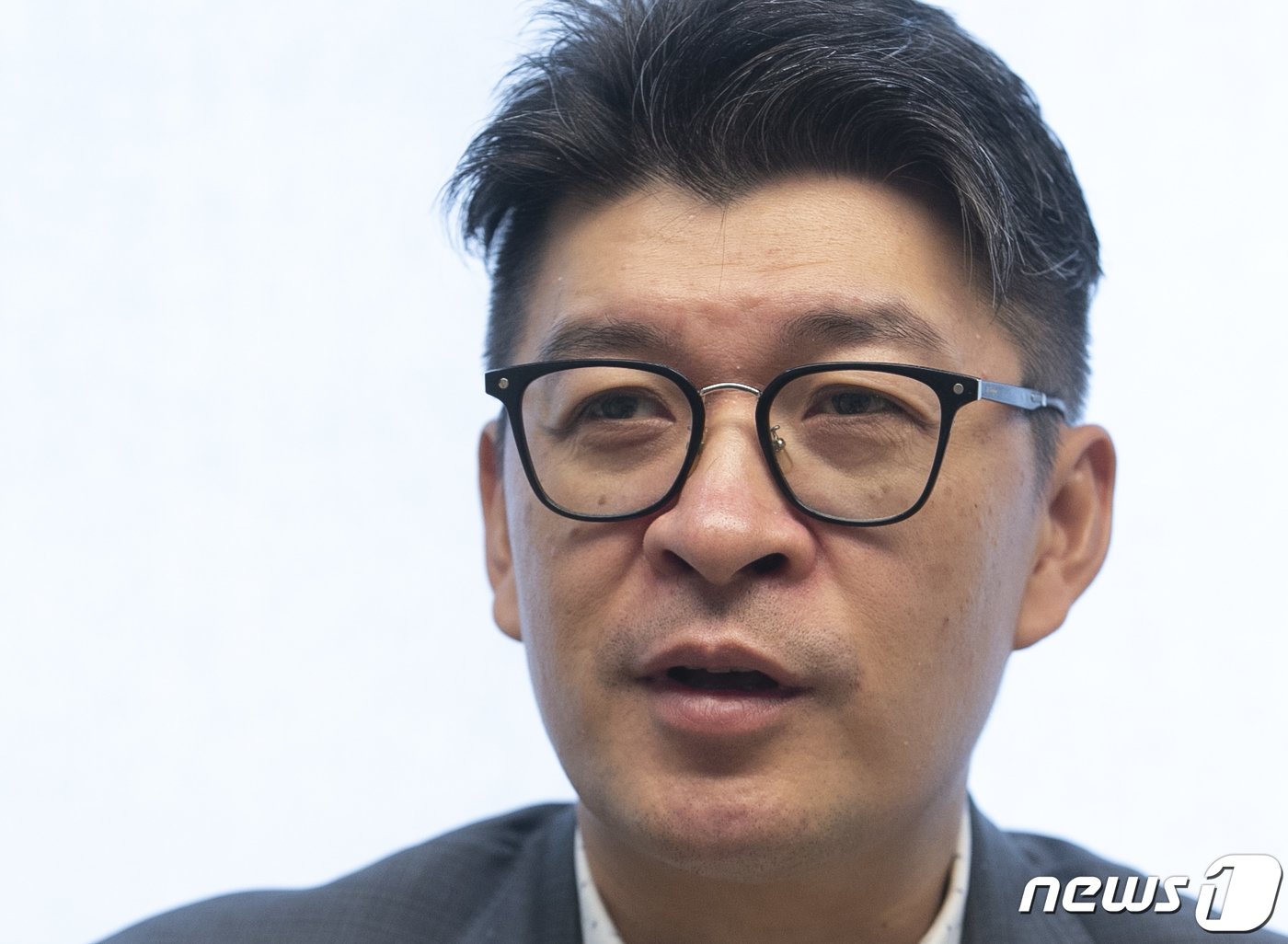 본문 이미지 - 안인성 미래에셋증권 대표가 21일 서울 중구 미래에셋증권에서 뉴스1과 인터뷰를 하고 있다. 2023.4.21/뉴스1 ⓒ News1 신웅수 기자