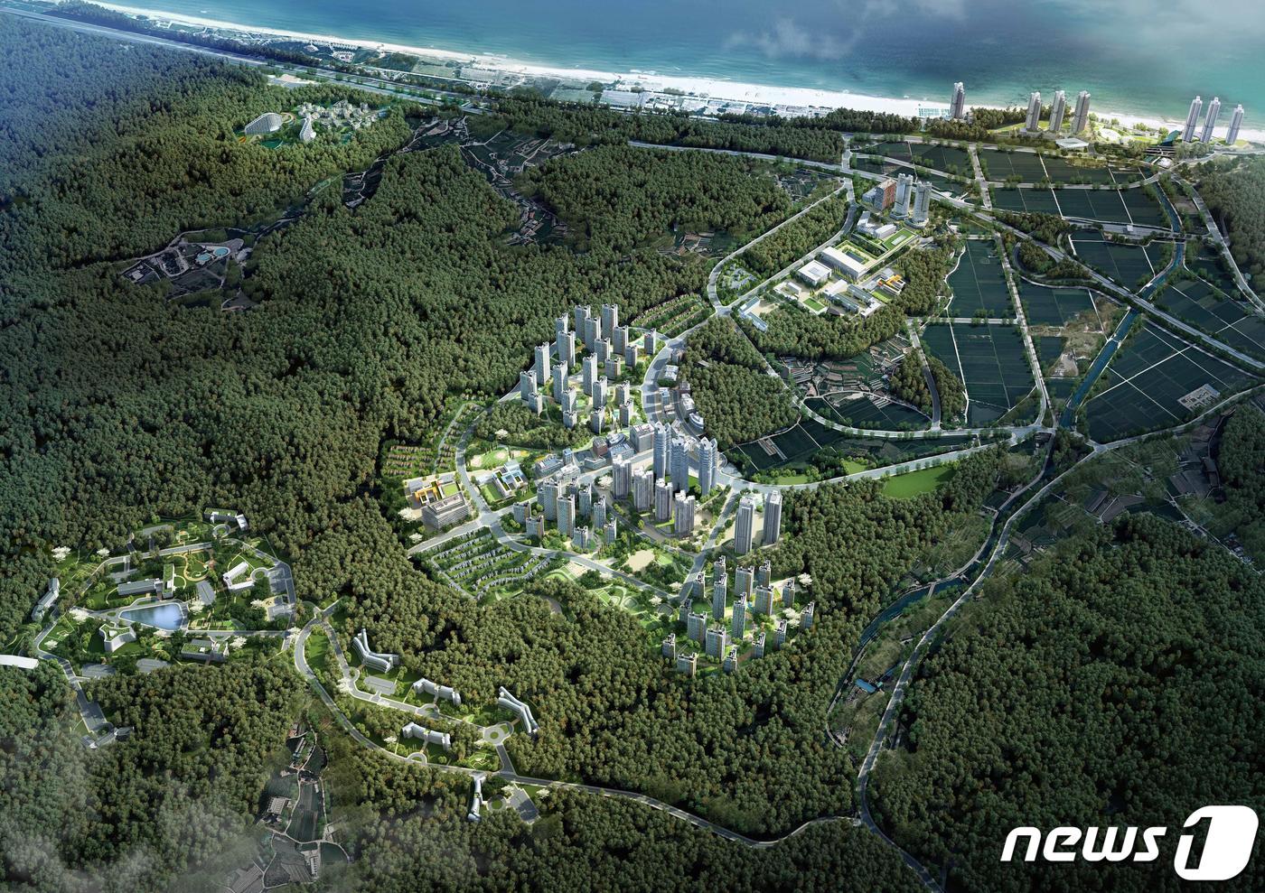 본문 이미지 - 동해안권경제자유구역 망상1지구 조감도 자료사진.&#40;뉴스1 DB&#41;