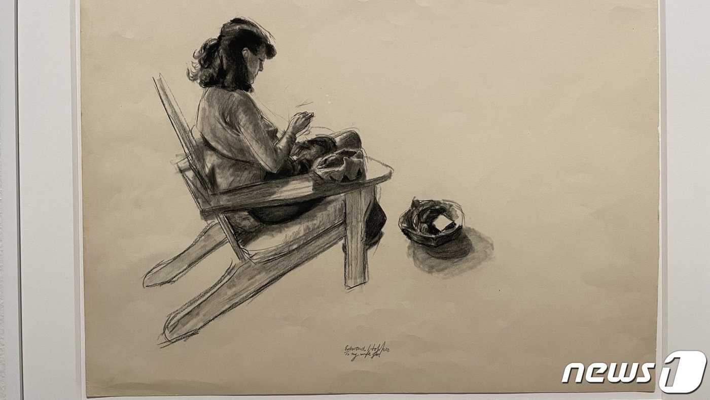 본문 이미지 -  에드워드 호퍼의 습작. 2023.4.19/뉴스1 ⓒ 뉴스1 김일창 기자