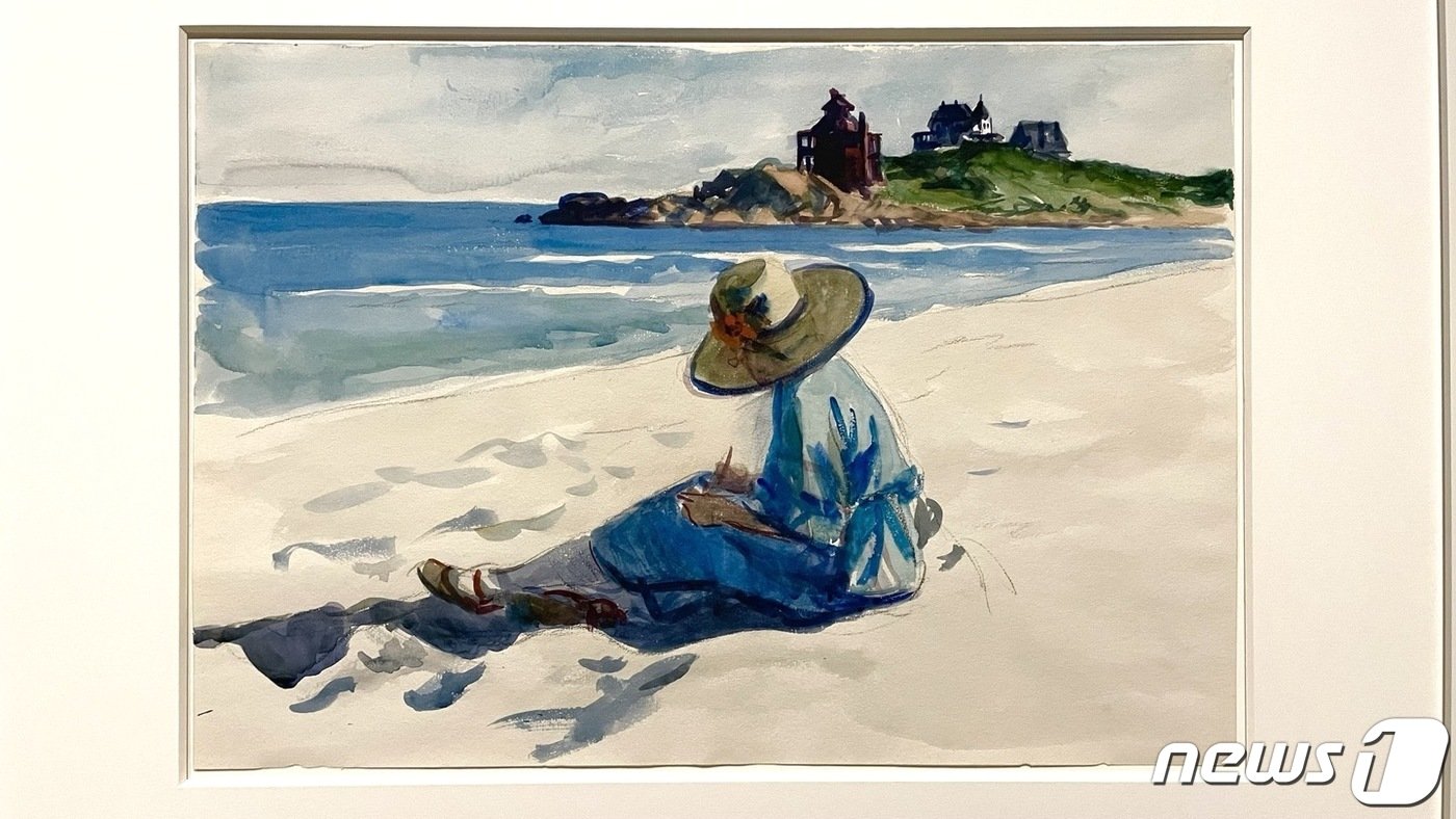 본문 이미지 -   에드워드 호퍼의 수채화 작품. 2023.4.19/뉴스1 ⓒ 뉴스1 김일창 기자