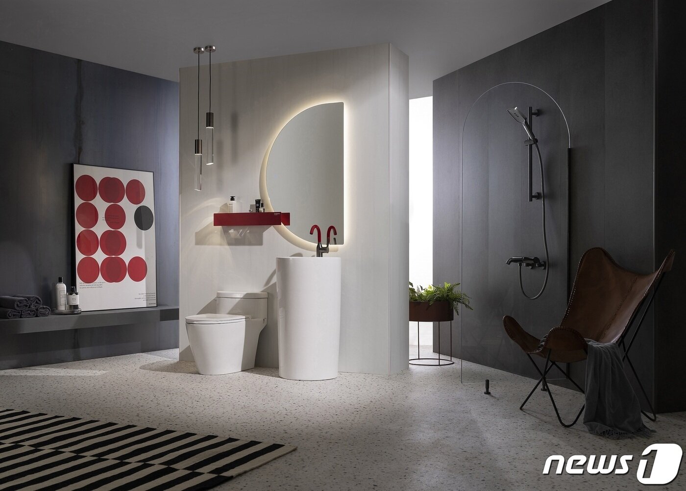 본문 이미지 - 한샘 건식형 판넬 욕실 신상품 '유로3 갤러리 홈'.(한샘 제공)