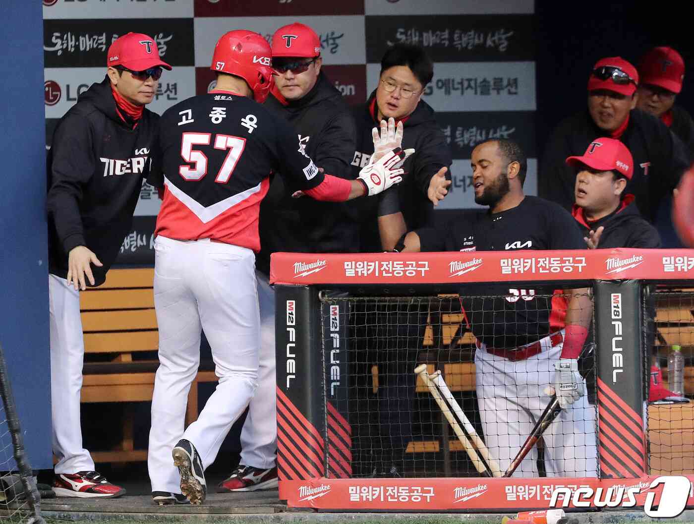 KIA 타이거즈 선수단. 2023.4.28/뉴스1 © News1 박세연 기자