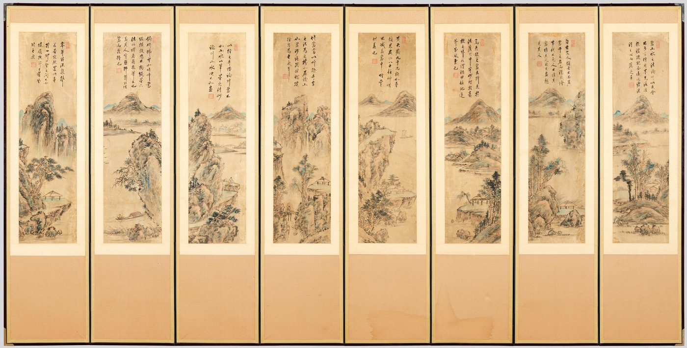 본문 이미지 -  허련의 '천강산수도병풍'. (국립광주박물관 제공)