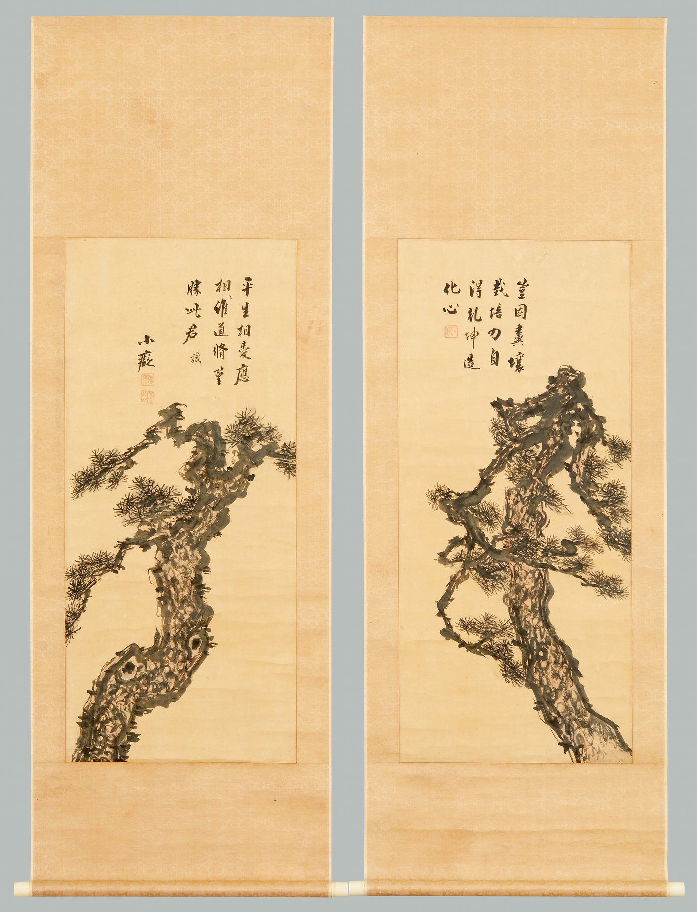 본문 이미지 - 허련의 '송도 대련'. (국립광주박물관 제공)