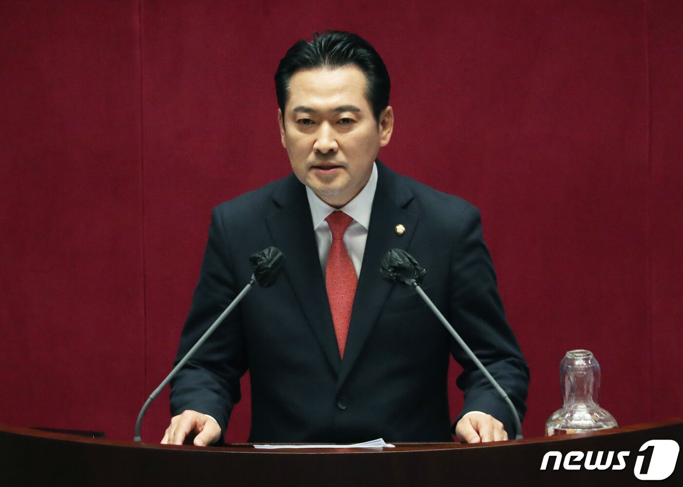 본문 이미지 - 장동혁 국민의힘 의원이 4일 대정부질문에서 발언하고 있다. 2023.4.4/뉴스1 ⓒ News1 송원영 기자