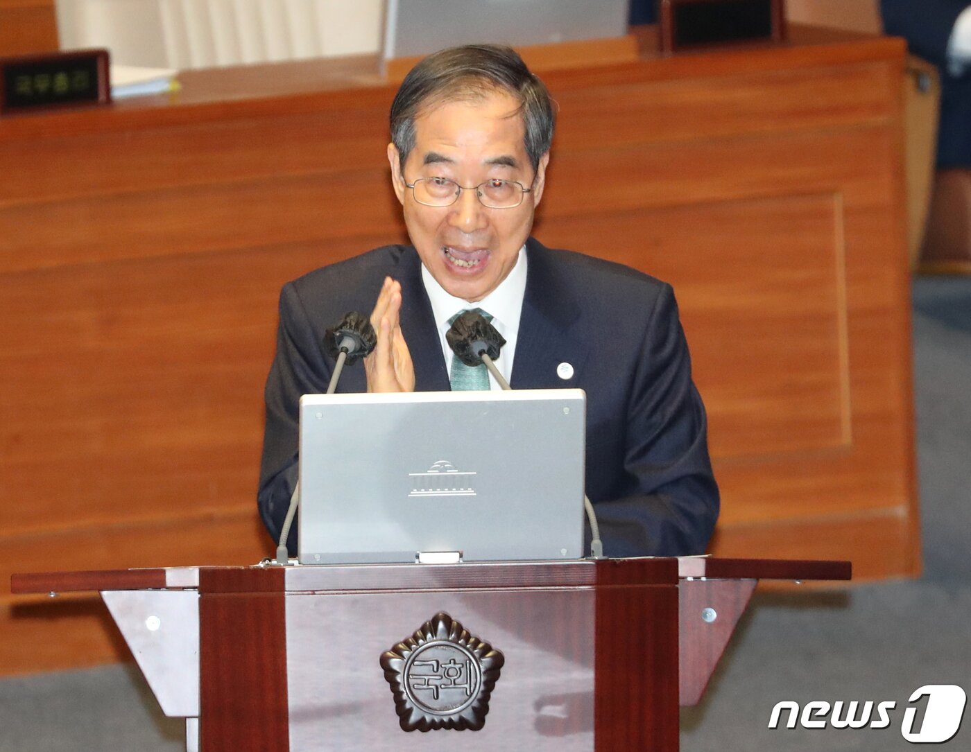 본문 이미지 - 한덕수 국무총리가 4일 대정부질문에서 답변하고 있다.  2023.4.4/뉴스1 ⓒ News1 송원영 기자
