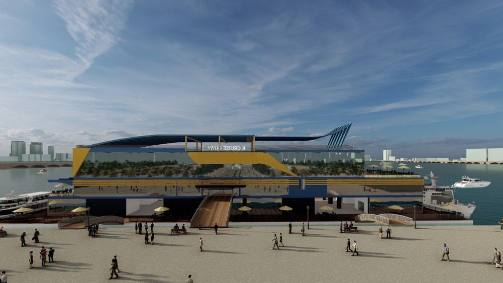 본문 이미지 - 새로 조성되는 여의도 한강공원 선착장 조감도. (서울시 제공)