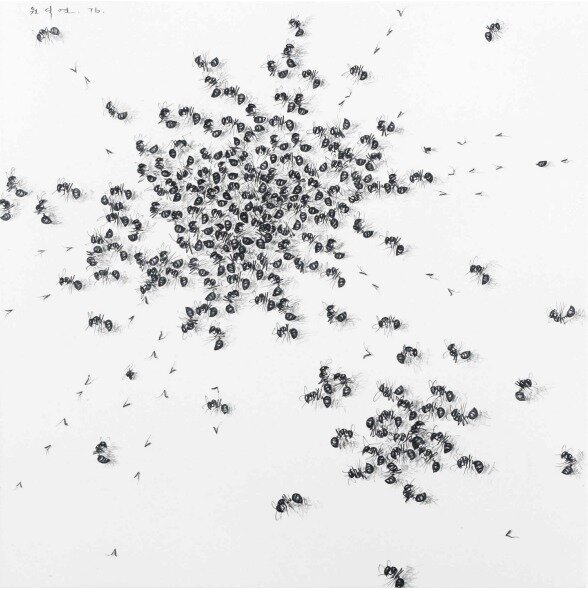 본문 이미지 -  원석연_개미, 1976, pencil on paper, 36x38cm (아트사이드갤러리 제공)