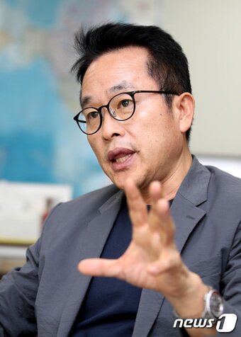 본문 이미지 - 김진국 노랑풍선 대표. 2023.5.12/뉴스1 ⓒ News1 구윤성 기자