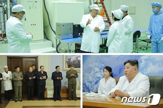(평양 노동신문=뉴스1) = 김정은 북한 노동당 총비서가 군사정찰위성 발사 준비를 하고 있는 비상설위성발사준비위원회 사업을 현지지도하고 있는 모습. [국내에서만 사용가능. 재배포 금지. DB 금지. For Use Only in the Republic of Korea. Redistribution Prohibited] rodongphoto@news1.kr