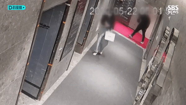 본문 이미지 - 지난해 5월22일 오전 5시께 부산 부산진구의 한 오피스텔 1층 복도에서 20대 여성 A씨가 자신의 뒤를 쫓아온 30대 남성 B씨에게 '묻지마 폭행'을 당했다. (SBS)