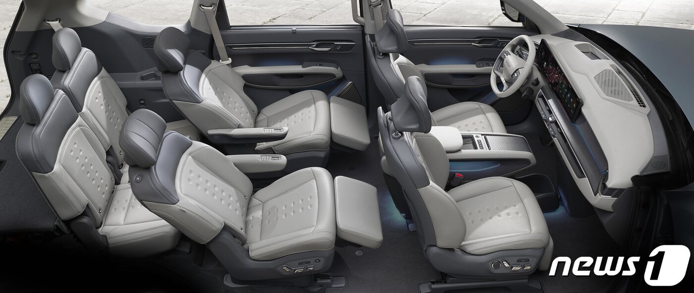 본문 이미지 - 기아 ‘The Kia EV9(더 기아 이 브이 나인)’ 실내. (기아 제공) 2023.5.2/뉴스1