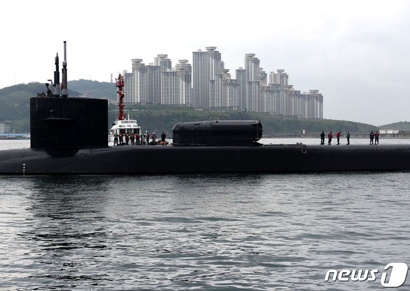 본문 이미지 - 미 해군이 운용하는 '오하이오'급 잠수함(SSBN) '미시건' ⓒ AFP=뉴스1