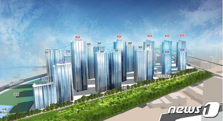 본문 이미지 - 목동 4단지 조감도 예시안(재건축준비위원회 제공).