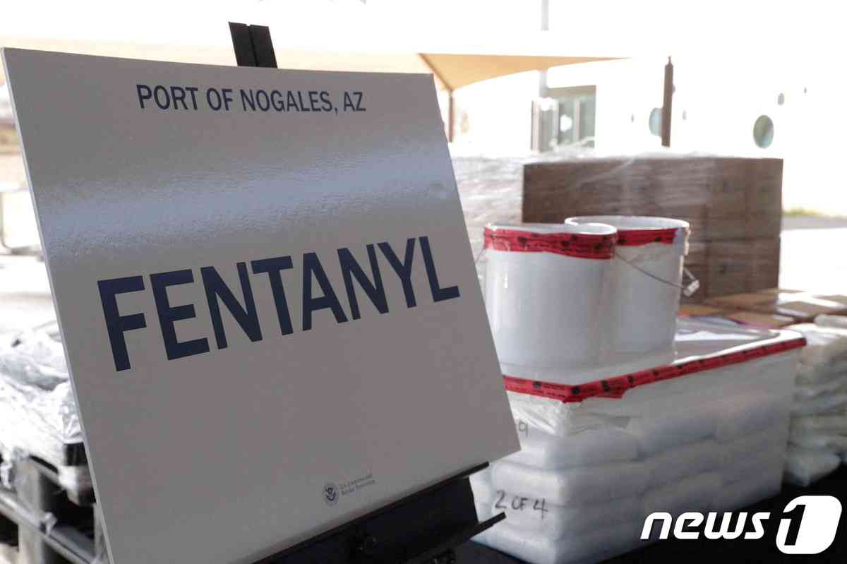 멕시코에서 미국 애리조나주로 들어온 트럭에서 발견된 펜타닐(합성마약) 2019.1.31 © 로이터=뉴스1 © News1 정윤미 기자