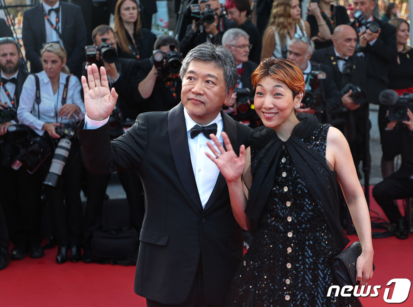 (칸=뉴스1) 이준성 기자 = 제 76회 칸 국제영화제 폐막일인 27일 오후(현지시간) 프랑스 남부 소도시 칸 ‘팔레 데 페스티발’(Palais des Festivals) 뤼미에르 …