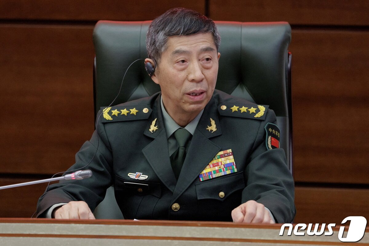 본문 이미지 - 리샹푸 중국 국방부장. 2023.04.18/ ⓒ 로이터=뉴스1 ⓒ News1 권진영 기자