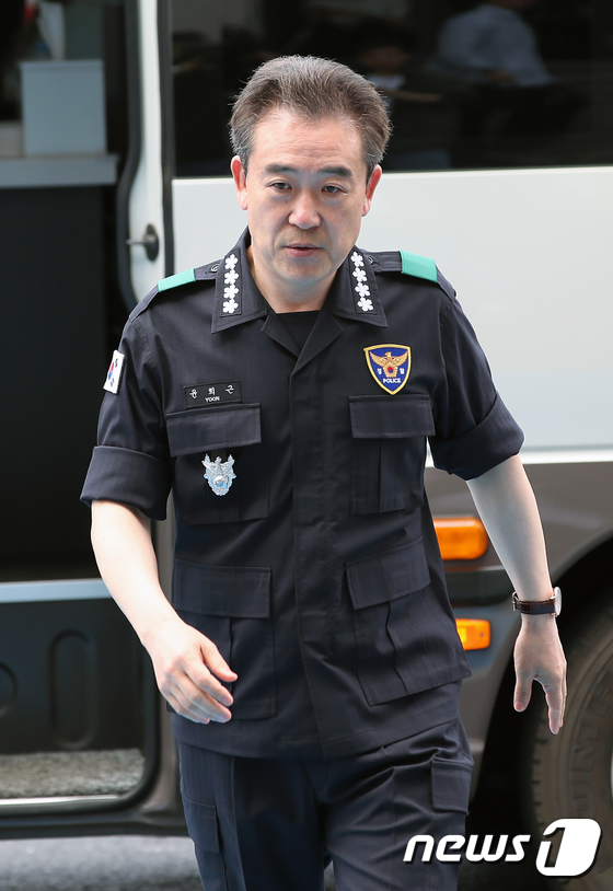 민노총 대규모 집회에 기동복 입은 경찰청장