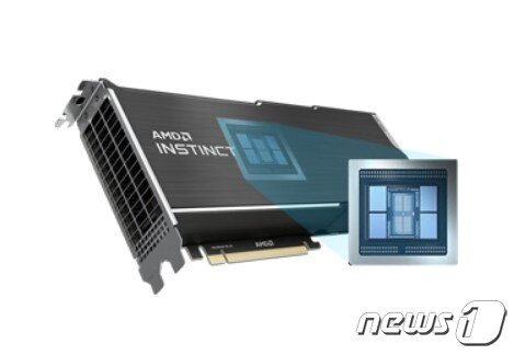 본문 이미지 - HBM-PIM을 채용한 AMD의 GPU 가속기 이미지. (삼성전자 제공)