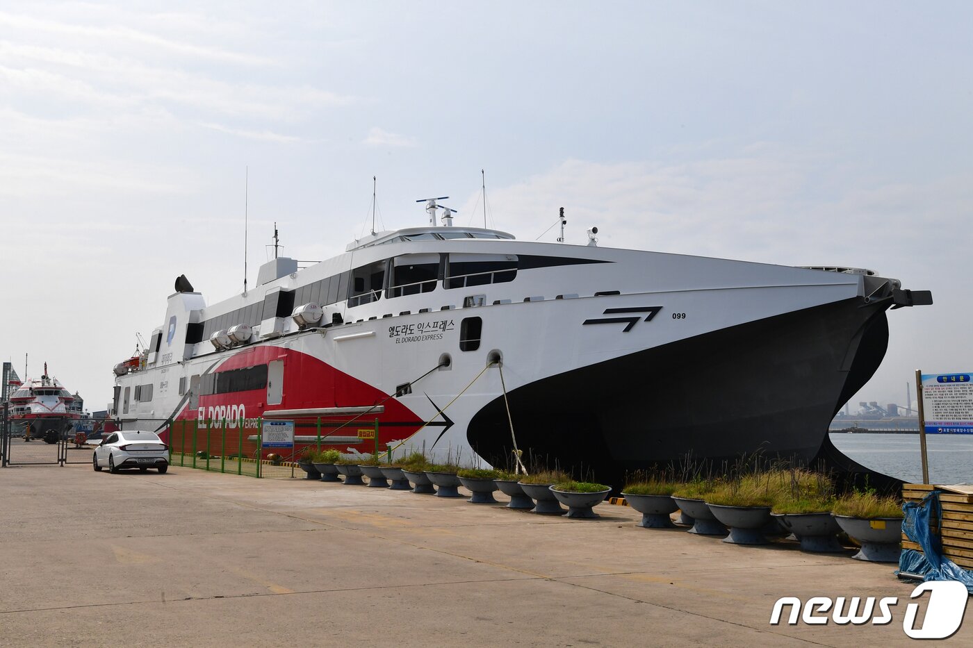 본문 이미지 - 경북 포항시 북구 여객선터미널에 정박 중인 대저페리의 엘도라도 익스프레스포호. &#40;뉴스1 자료, 재판매 및 DB금지&#41; ⓒ News1 최창호 기자
