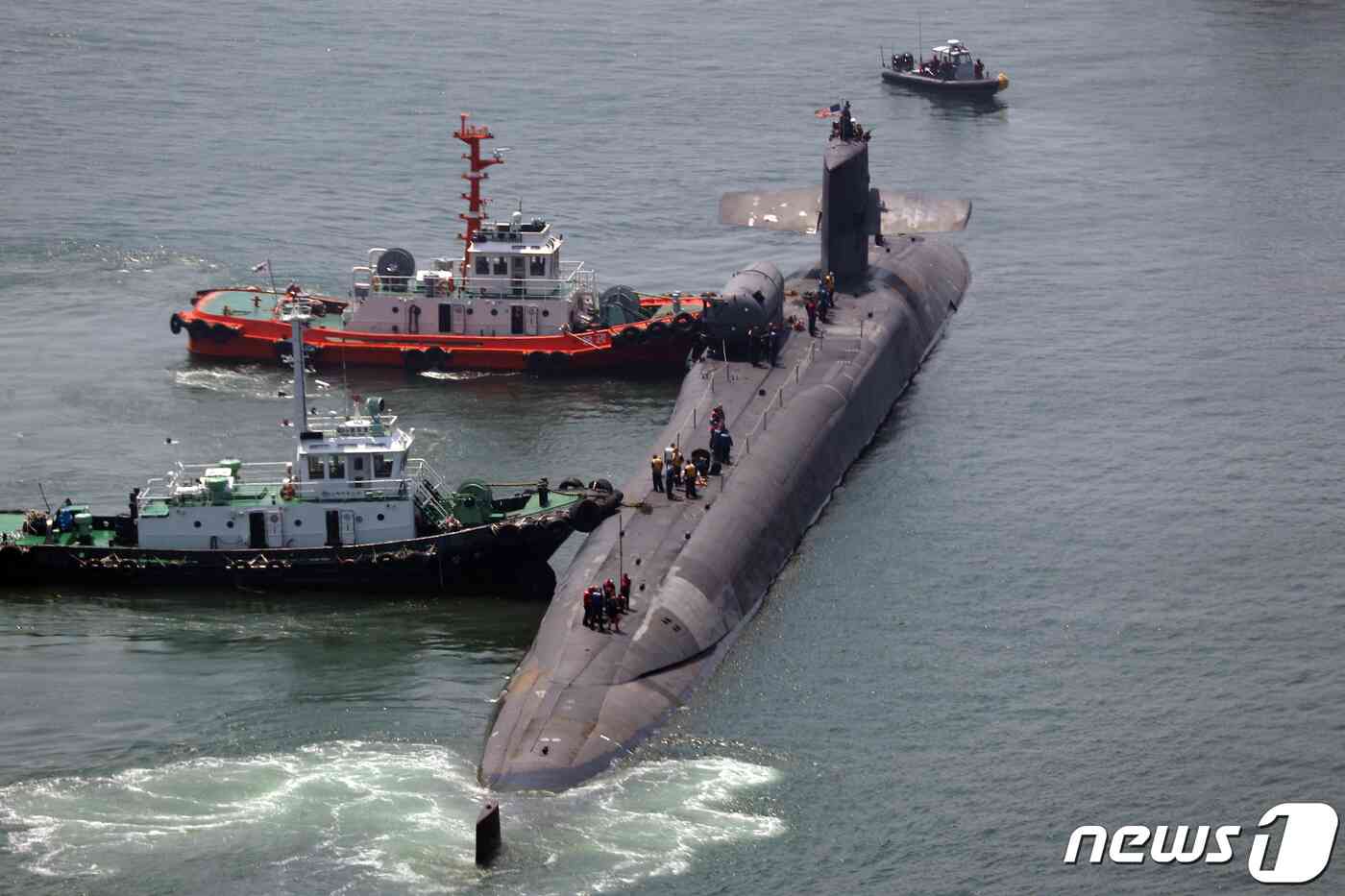 미국 해군의 '오하이오'급 핵추진 순항유도탄 잠수함 '미시건'(SSGN-727)호. 2023.6.16/뉴스1 © News1 윤일지 기자