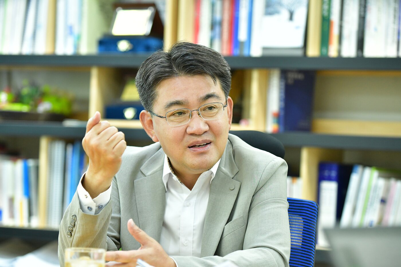 본문 이미지 - 오승록 서울 노원구청장이 지난 12일 노원구청 집무실에서 〈뉴스1〉과의 인터뷰하고 있다. (노원구 제공)