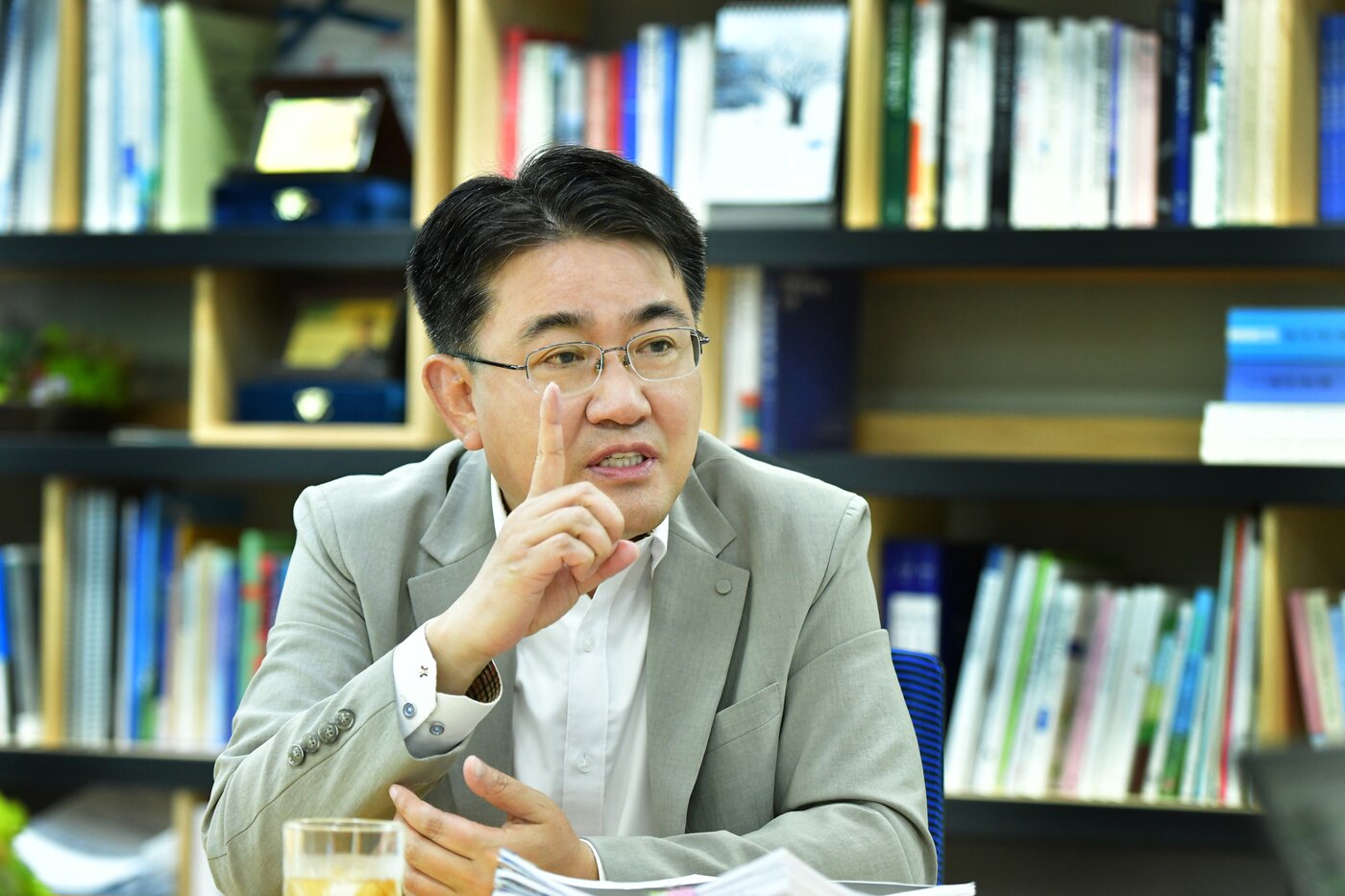 본문 이미지 - 오승록 서울 노원구청장이 지난 12일 노원구청 집무실에서 〈뉴스1〉과의 인터뷰하고 있다. (노원구 제공)