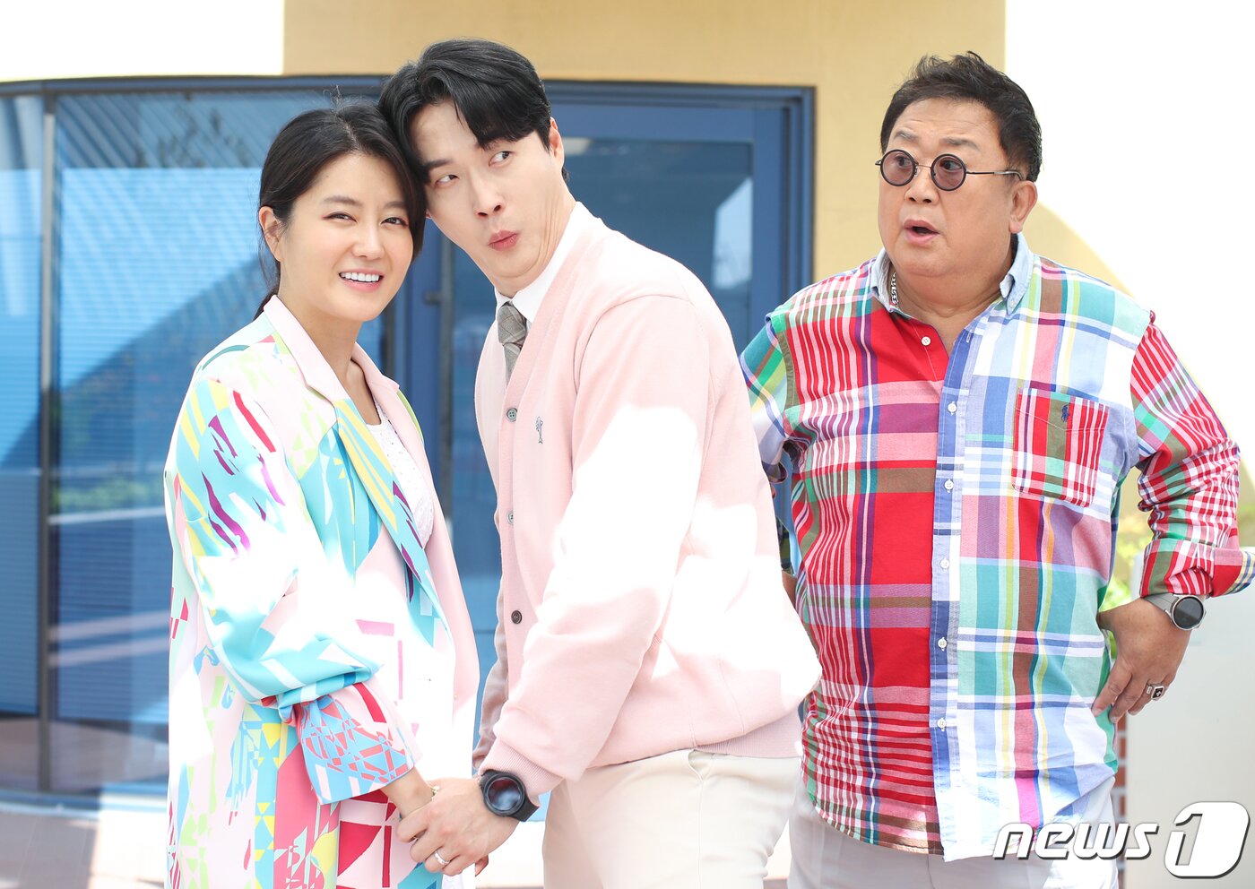 본문 이미지 - 방송인 이용식 이수민 부녀와 사위 원혁 ⓒ News1 권현진 기자