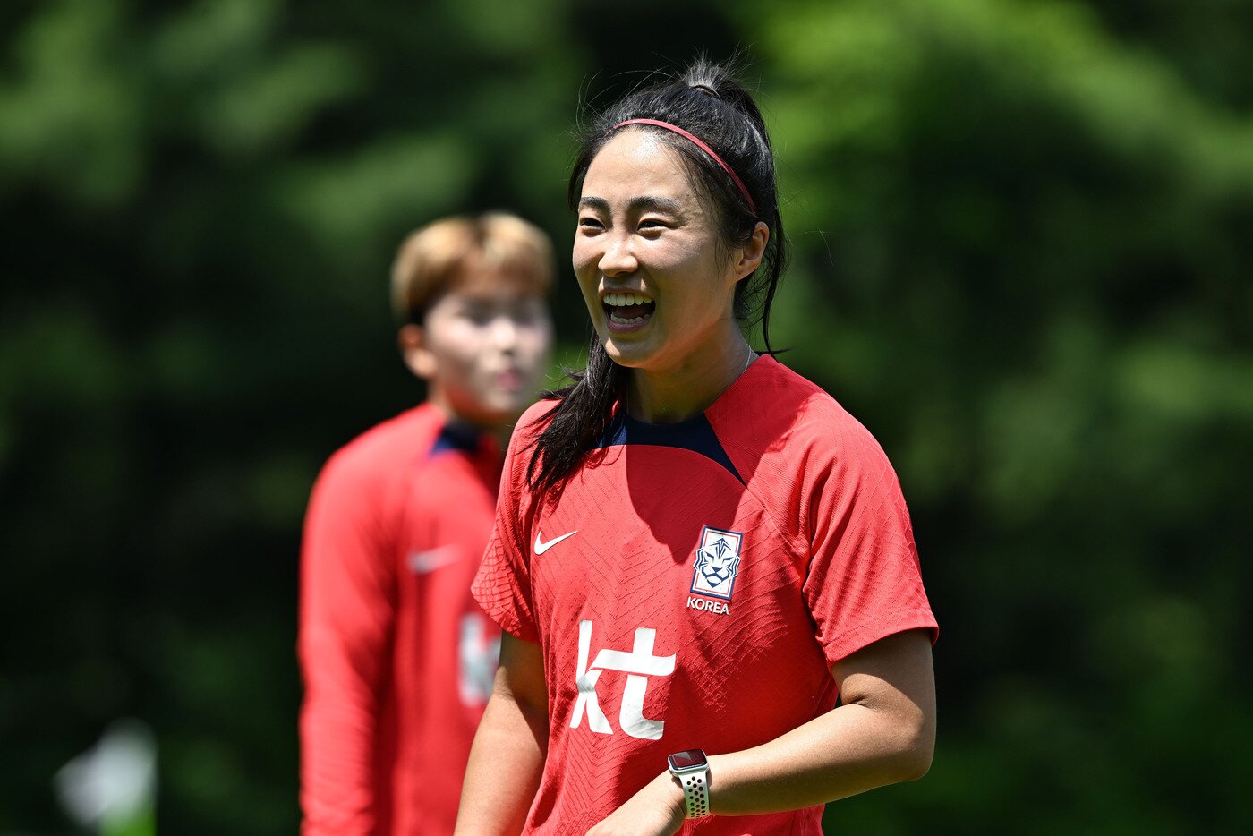 본문 이미지 - 이영주가 18일 경기 파주NFC에서 2023 FIFA 여자월드컵 대비 국내 소집 훈련을 하고 있다. (대한축구협회 제공) 2023.6.18/뉴스1