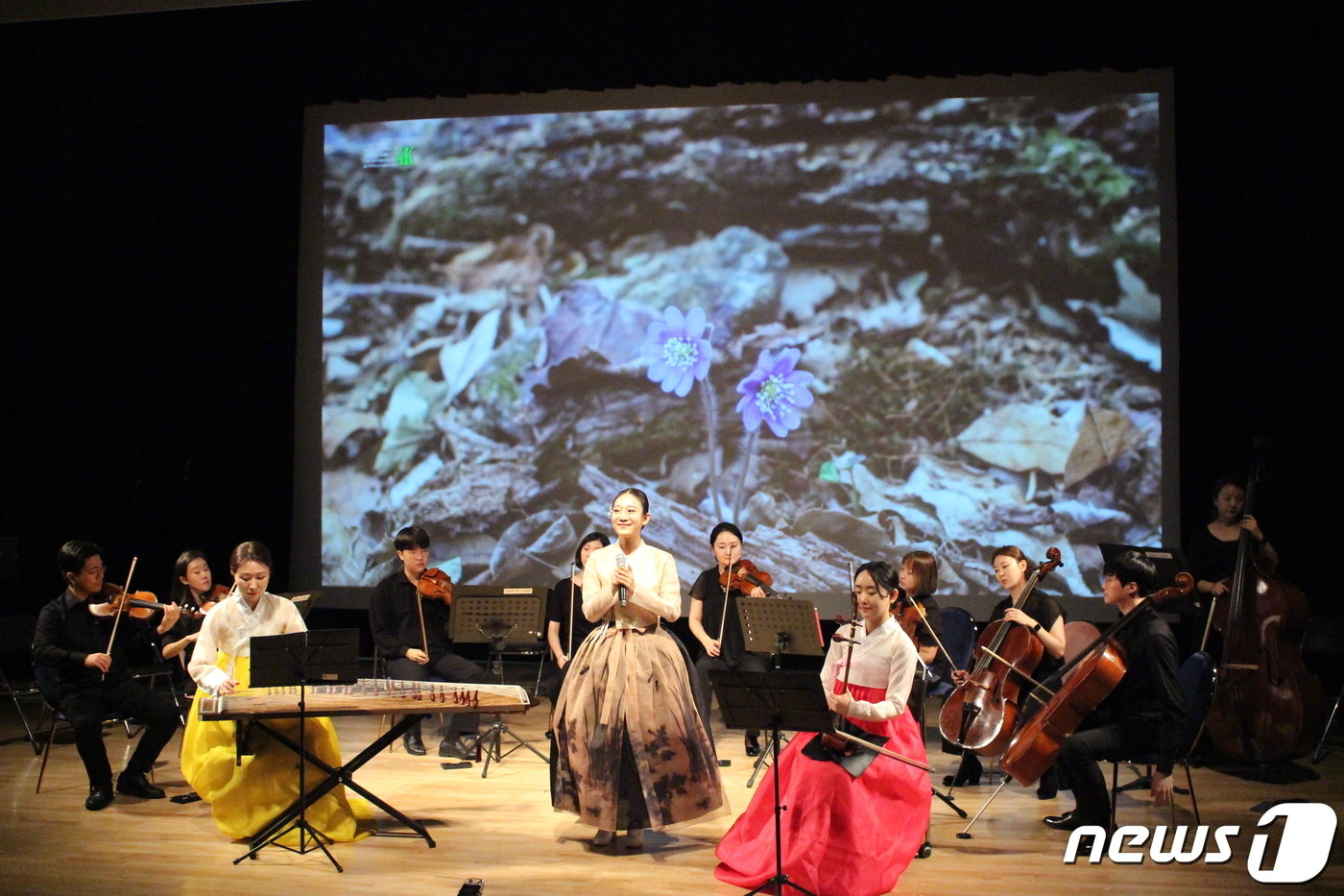 본문 이미지 - 비영리단체인 예우가 고창군에서 초·중·고등학교 및 장애인 복지 시설 등에서 200여명이 참여한 가운데 공연을 하고 있다.2023.6.19/뉴스1