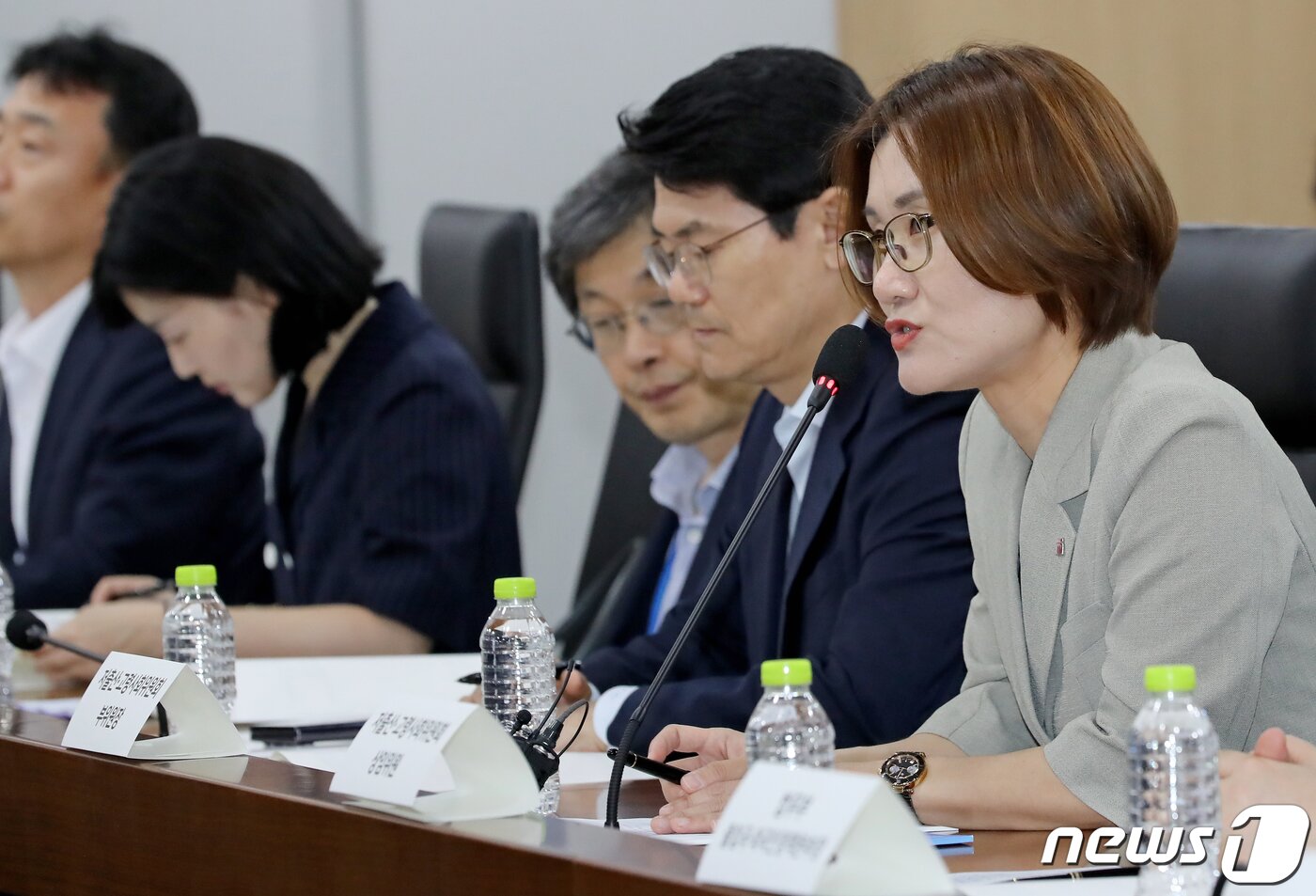 본문 이미지 - 김영미 대통령직속 저출산고령사회위원회 부위원장이 19일 오후 세종시 정부세종청사 중앙동에서 열린 인구정책기획단 킥오프 회의에서 모두발언 하고 있다. 2023.6.19/뉴스1 ⓒ News1 장수영 기자