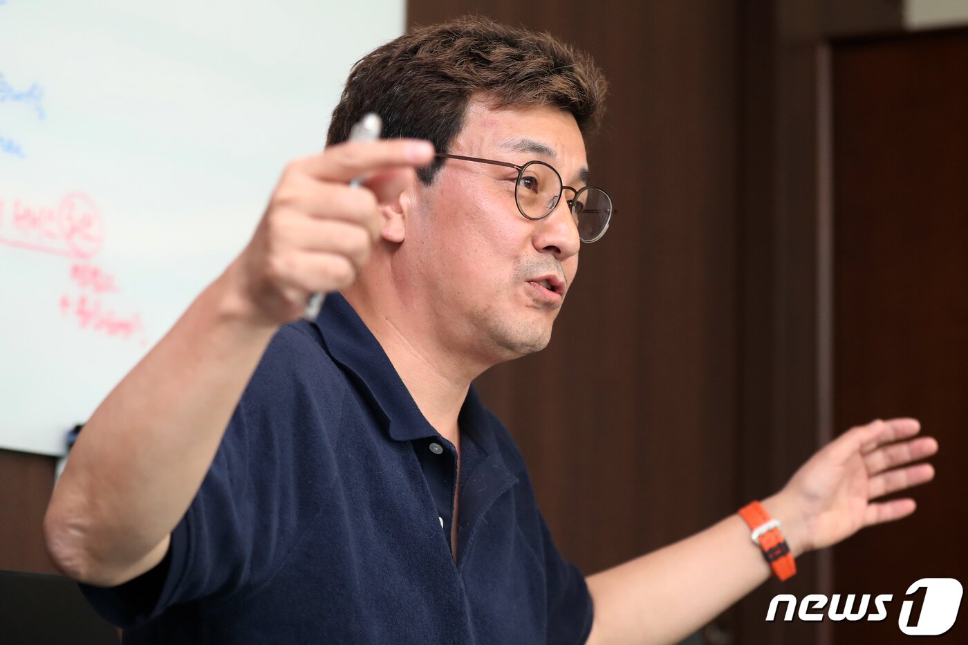 본문 이미지 - 김영태 코레일유통 대표가 19일 서울 영등포구 본사에서 뉴스1과 인터뷰를 하고 있다. 2023.6.19/뉴스1 ⓒ News1 민경석 기자