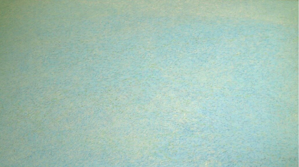 본문 이미지 - 김대신 Kim Dae Sin, Paysage2022-V, 2023, acylic on canvas, 50x90cm &#40;페이토갤러리 제공&#41;