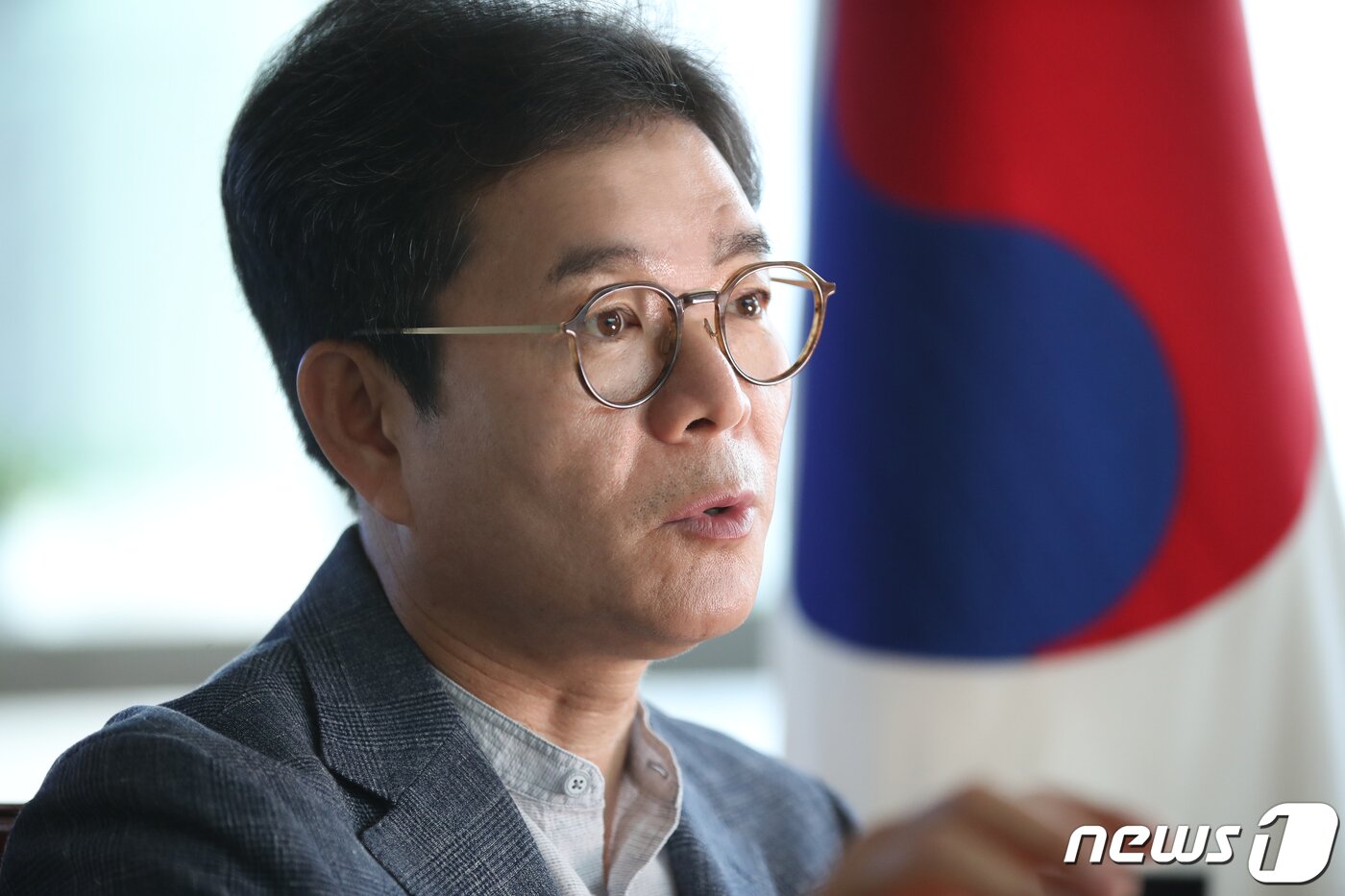 본문 이미지 - 정원오 서울 성동구청장이 20일 서울 성동구청에서 뉴스1과 인터뷰를 하고 있다. 2023.6.20/뉴스1 ⓒ News1 권현진 기자