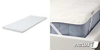 본문 이미지 - 이케아 크납스타드 매트리스 토퍼, 로센비알 매트리스보호패드 (이케아 제공)