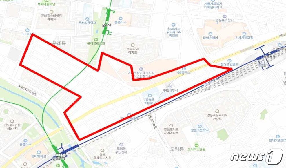 본문 이미지 - 문래동 기계금속 집적지 이전 사업 대상지 (영등포구 제공)