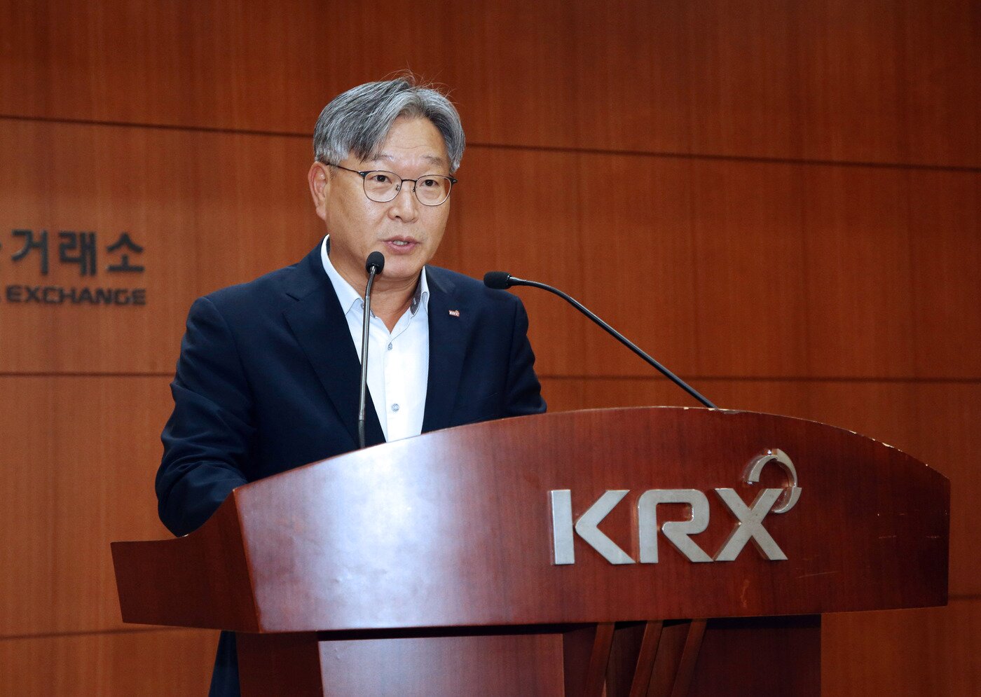 본문 이미지 - 22일 홍순욱 한국거래소 코스닥시장본부장이 인사말을 하고 있다.&#40;거래소 제공&#41;