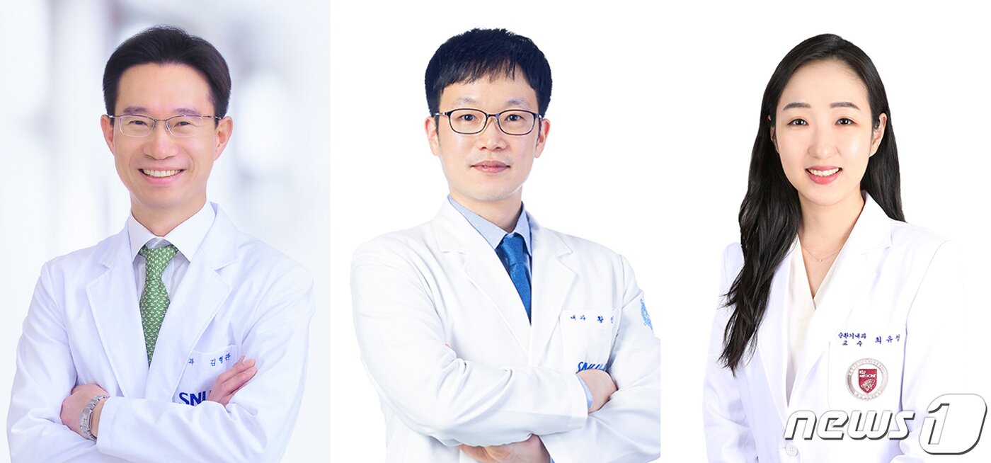 본문 이미지 - (왼쪽부터) 김형관 서울대병원 교수, 황인창 분당서울대병원 교수, 최유정 고려대 구로병원 교수(서울대병원 제공)
