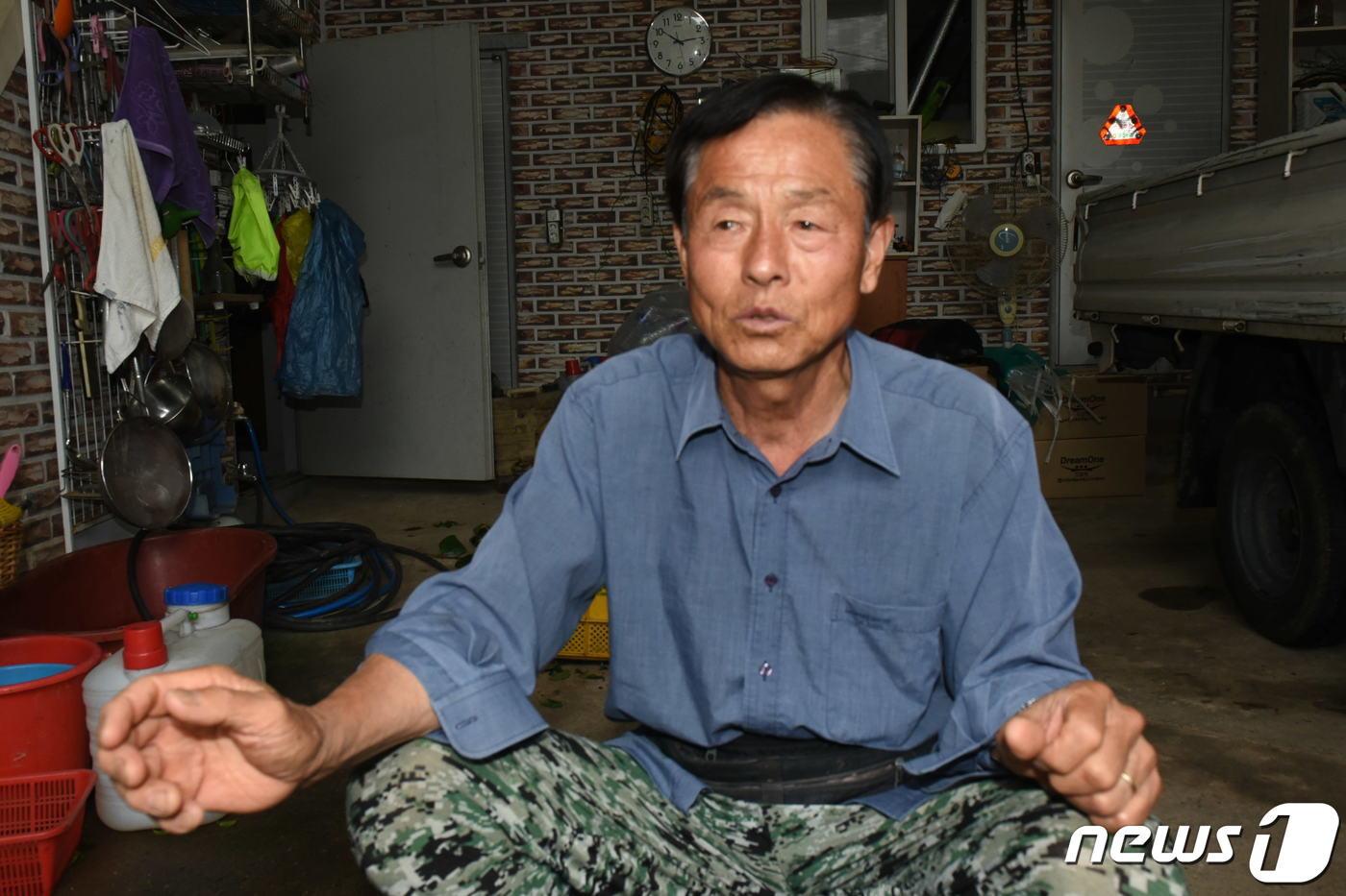 본문 이미지 - 정광택 전남 순천 서면 운평리 용당마을 이장이 28일 취재진과 인터뷰를 하고 있다.2023.6.28/뉴스1 ⓒ News1 김동수 기자